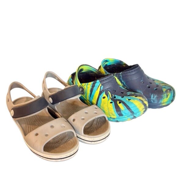 Boys Crocs bundle sandals and lined clogs size 13 - Picture 1 of 11